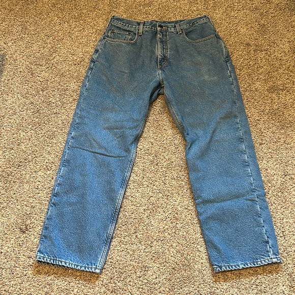 Men’s Carhartt Fleece Lined Jeans - Picture 1 of 8